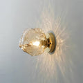 Gavli Textured Amber Glass Wall Lamp