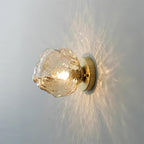 Gavli Textured Amber Glass Wall Lamp