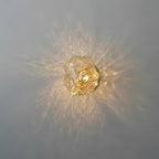 Gavli Textured Amber Glass Wall Lamp
