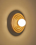 Ceiling Light Metal Body Resin Rippled Canopy Organic Minimalist