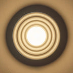 Ceiling Light Metal Body Resin Rippled Canopy Organic Minimalist