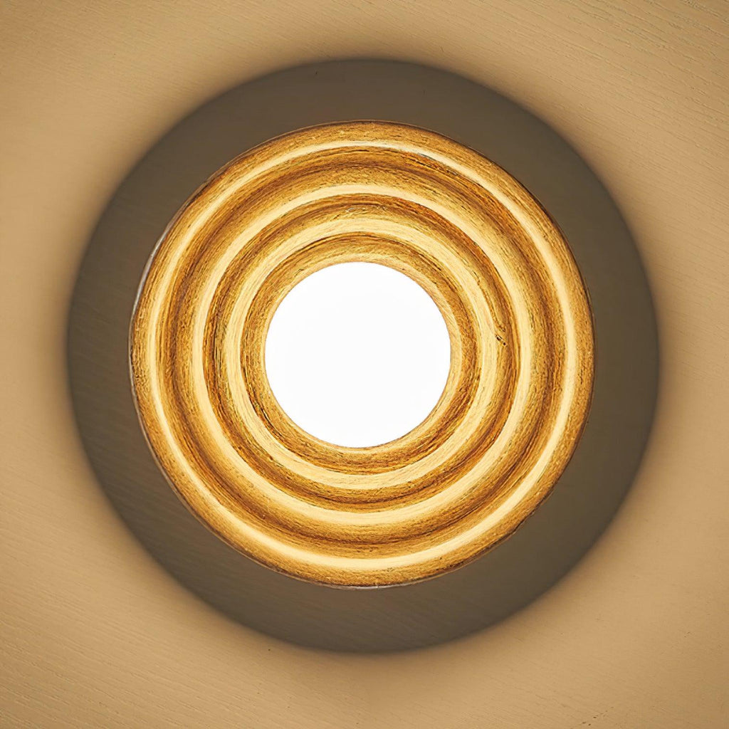 Ceiling Light Metal Body Resin Rippled Canopy Organic Minimalist