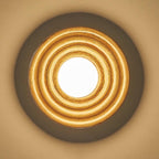 Ceiling Light Metal Body Resin Rippled Canopy Organic Minimalist