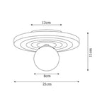 Ceiling Light Metal Body Resin Rippled Canopy Organic Minimalist