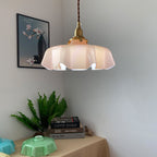 Civen Farmhouse Ruffled Pendant Light