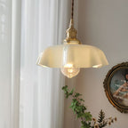 Civen Farmhouse Ruffled Pendant Light