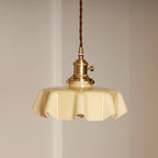 Civen Farmhouse Ruffled Pendant Light