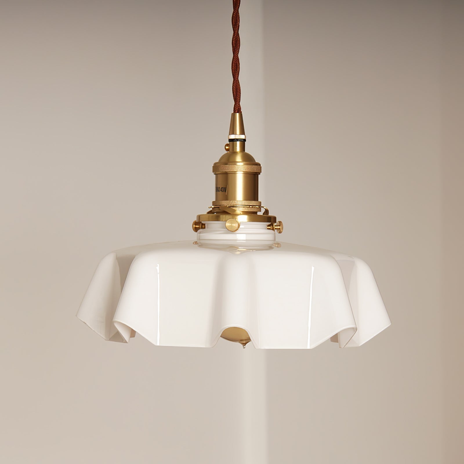 Civen Farmhouse Ruffled Pendant Light