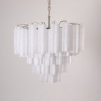 Aurora Chandelier Frosted Murano Glass Tiered Cascade