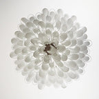 Aurora Chandelier White Murano Glass Petal D78cm