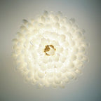 Aurora Chandelier White Murano Glass Petal D78cm