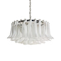 Aurora Chandelier White Murano Glass Petal D78cm