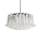 Aurora Chandelier White Murano Glass Petal D78cm