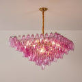 Aurora Chandelier Fuchsia Prism Inverted Pyramid
