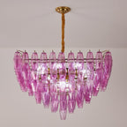 Aurora Chandelier Fuchsia Prism Inverted Pyramid