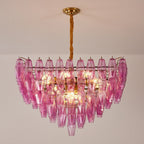 Aurora Chandelier Fuchsia Prism Inverted Pyramid