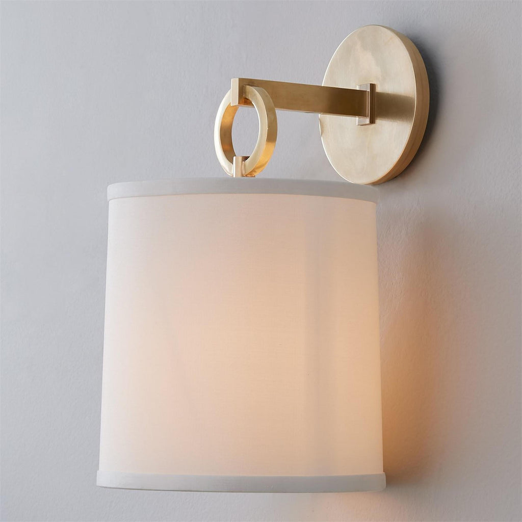 Iris Wall Lamp Farmhouse Fabric Cylindrical