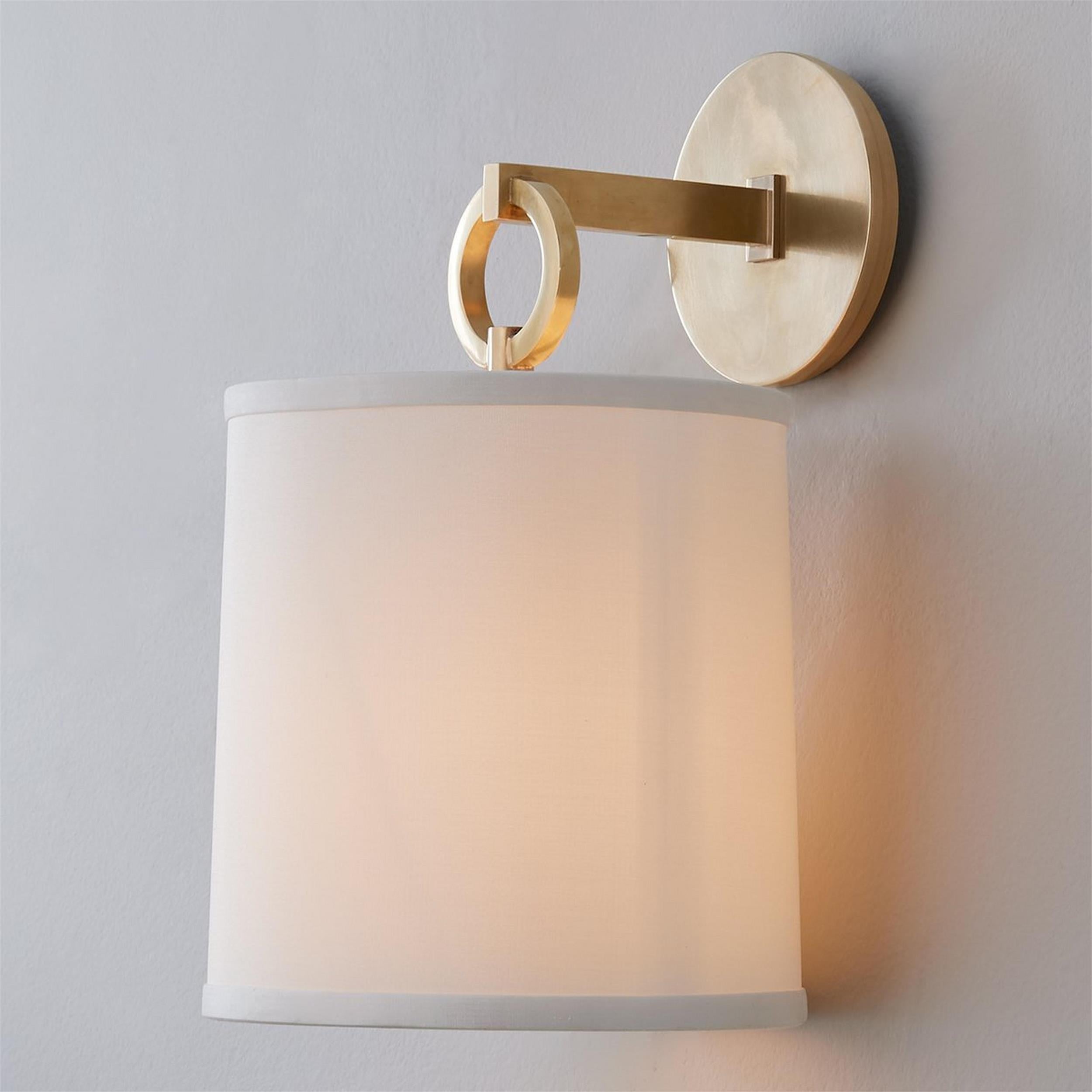 Iris Wall Lamp Farmhouse Fabric Cylindrical