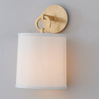 Iris Wall Lamp Farmhouse Fabric Cylindrical