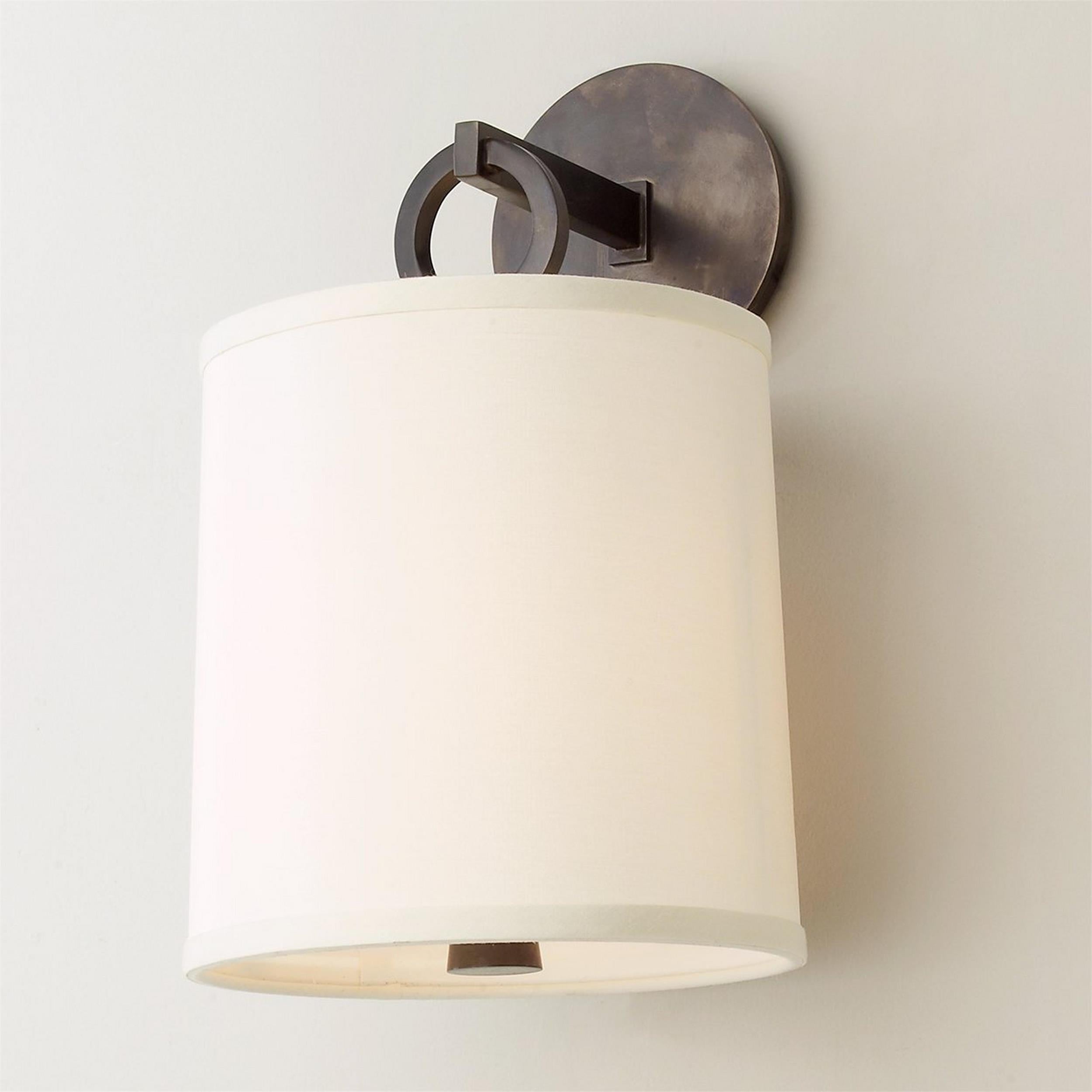 Iris Wall Lamp Farmhouse Fabric Cylindrical