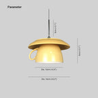Valentina Pop Art Cup Ceramic LED Pendant Light Study Bedroom