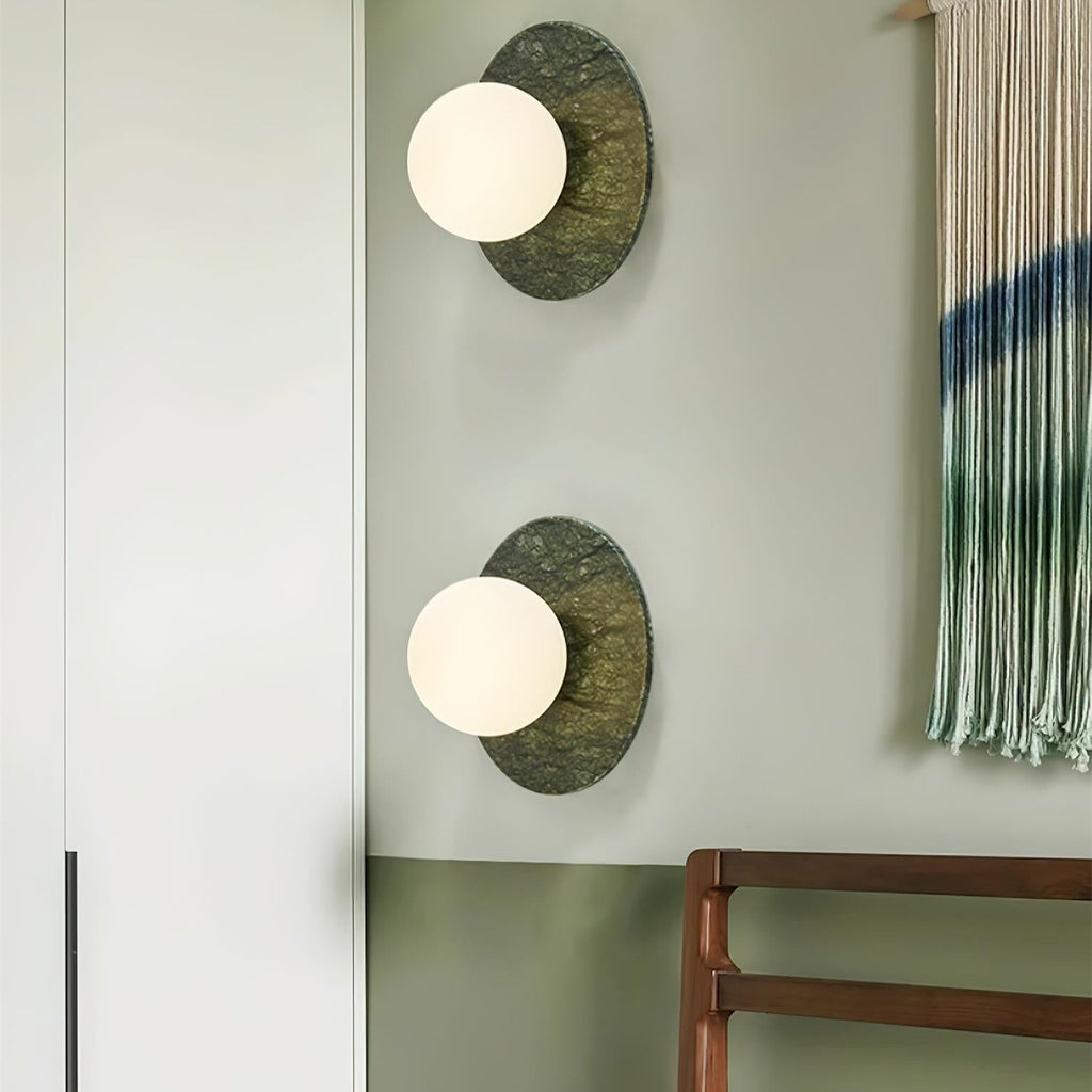 Enox Minimalist Globe Marble Wall Lamp