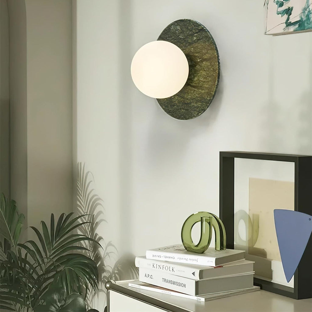 Enox Minimalist Globe Marble Wall Lamp
