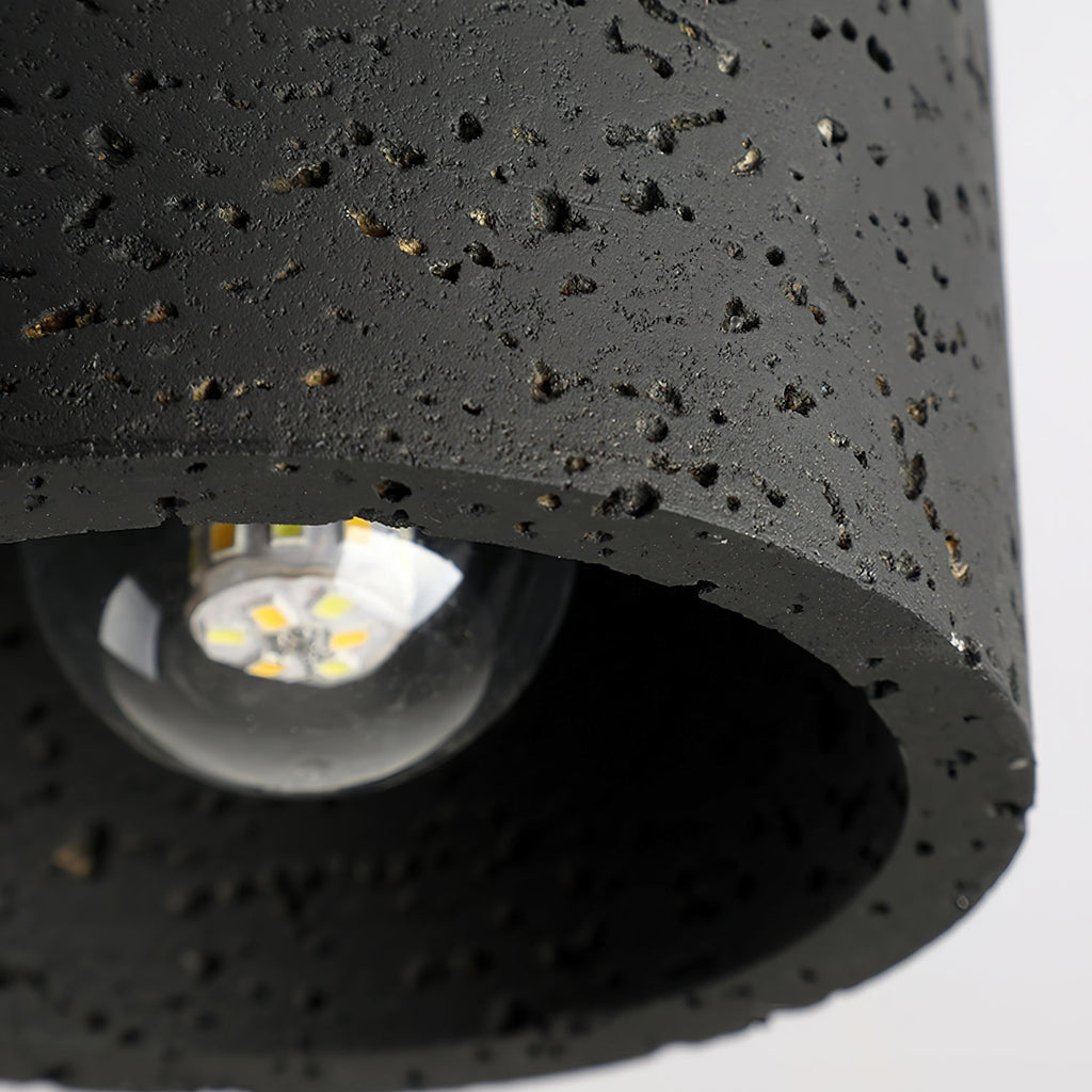 Ritta Sqaure&Round Ceiling Light  Black& Yellow Travertine