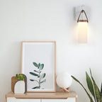 Galerie Wall Lamp Fontana Glass Leather Marble