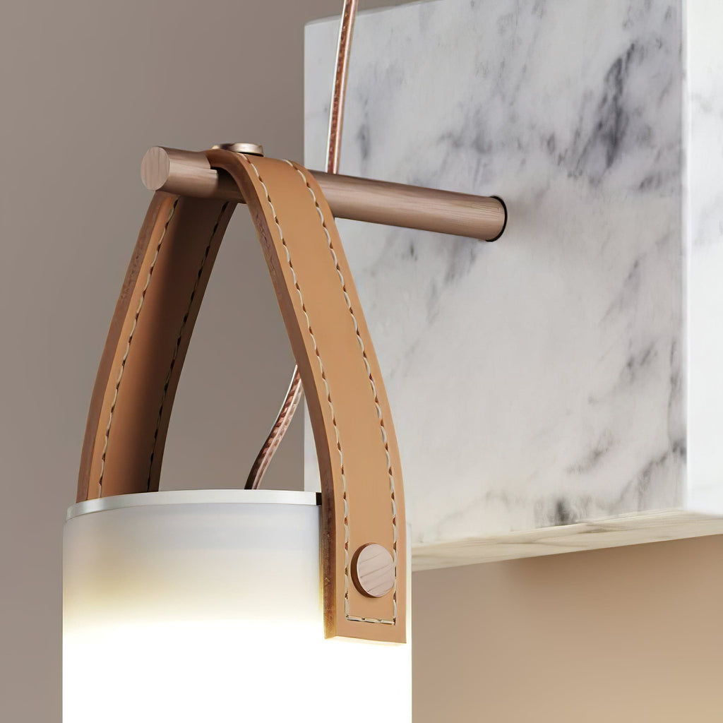 Galerie Wall Lamp Fontana Glass Leather Marble