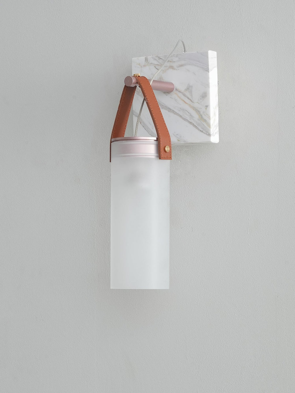 Galerie Wall Lamp Fontana Glass Leather Marble