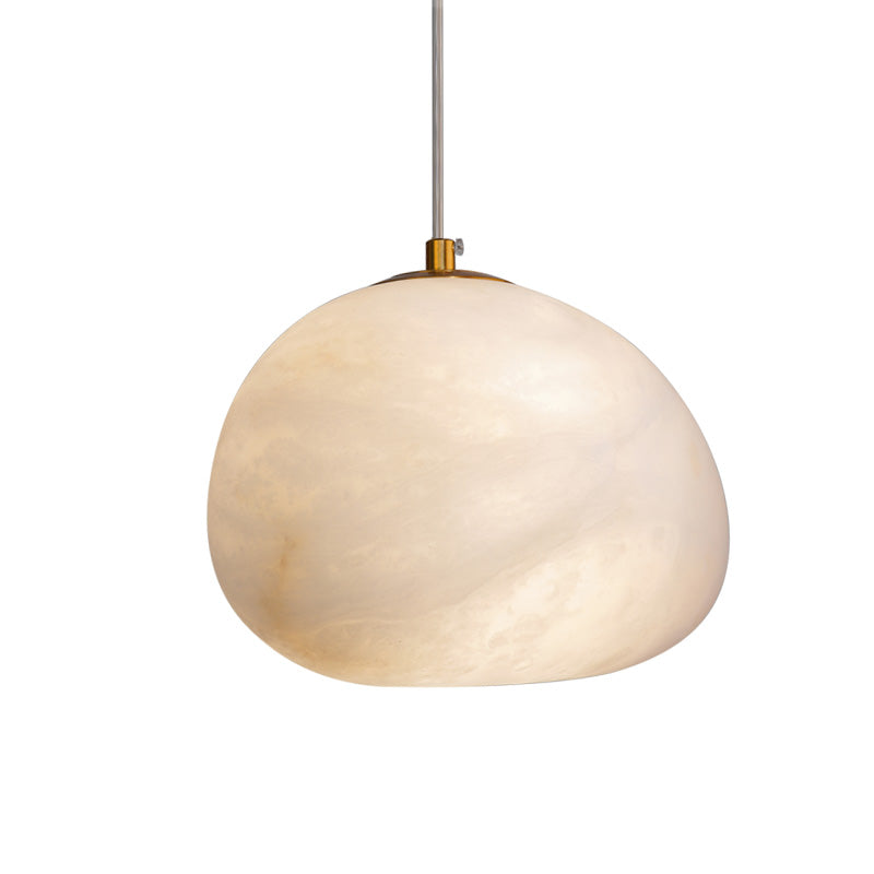 Goose Pendant Lamp Alabaster Brass Sophistication