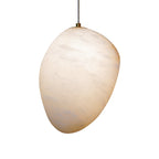 Goose Pendant Lamp Alabaster Brass Sophistication