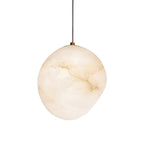 Goose Pendant Lamp Alabaster Brass Sophistication