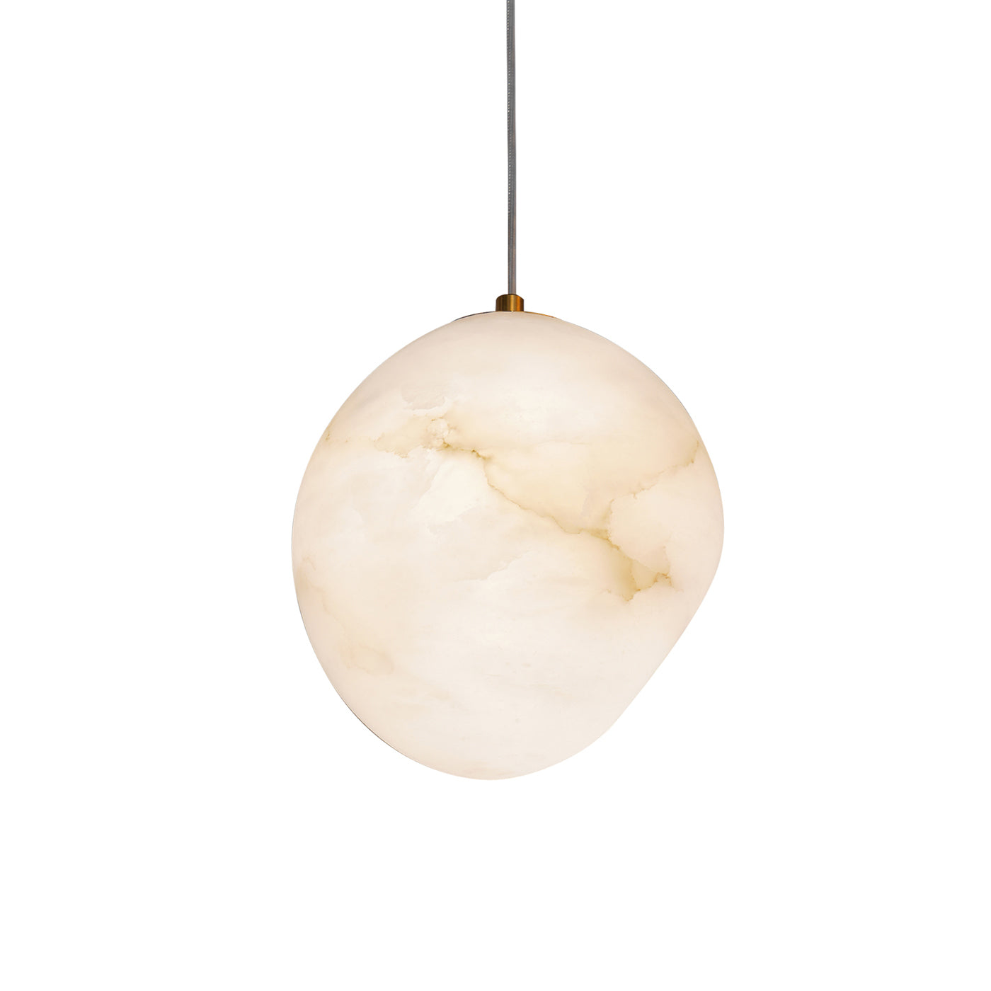 Goose Pendant Lamp Alabaster Brass Sophistication