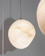 Goose Pendant Lamp Alabaster Brass Sophistication