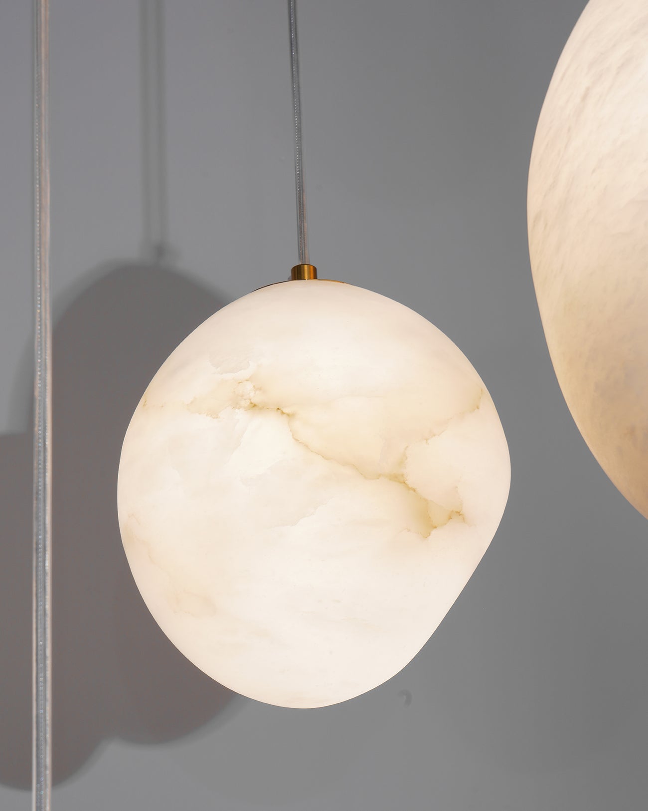 Goose Pendant Lamp Alabaster Brass Sophistication
