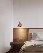 Wood Pendant Lamp Assorted Shapes in Solid Wood and Brass