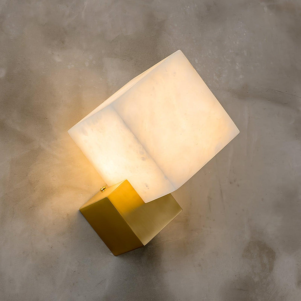 Arden Minimalist Alabaster Wall Light