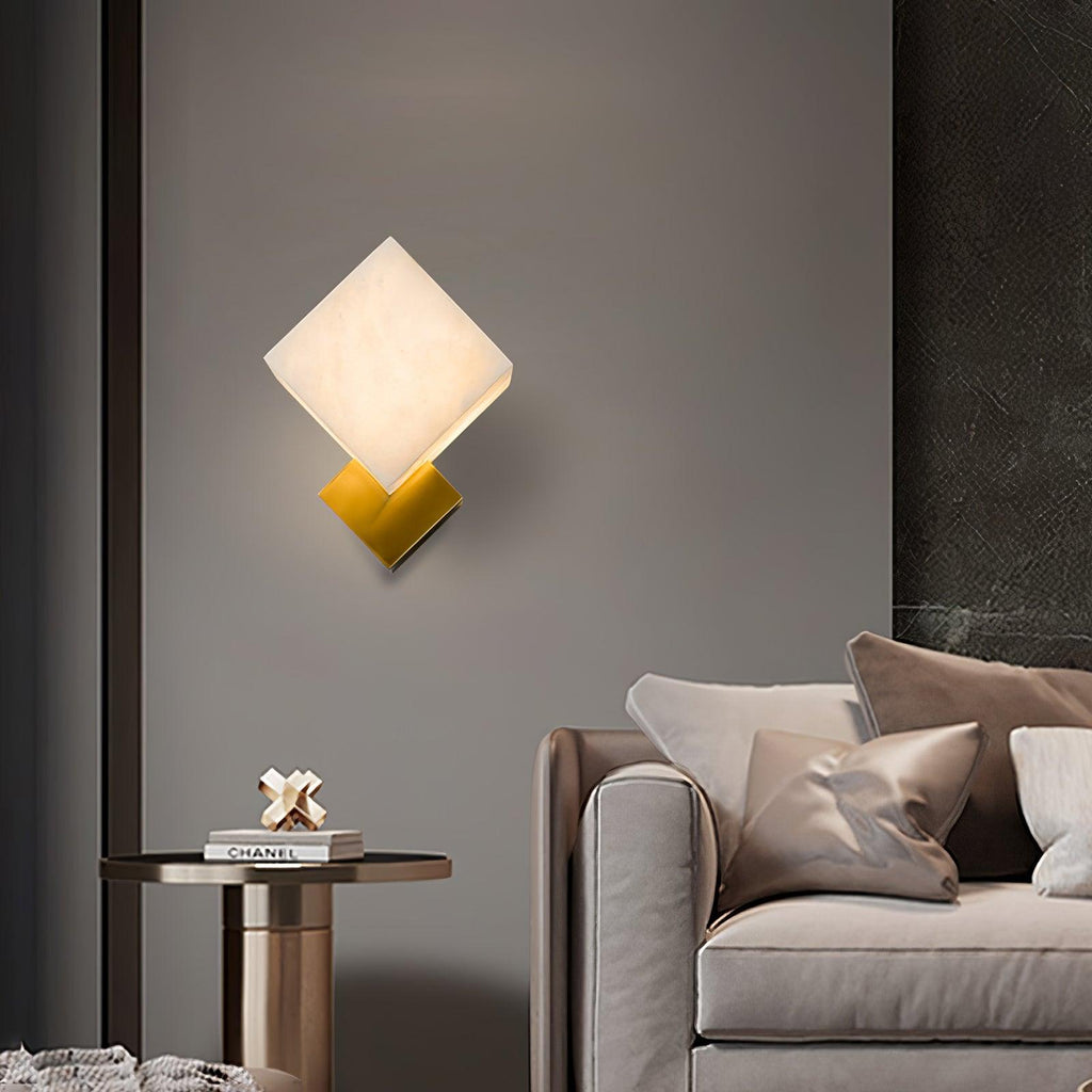 Arden Minimalist Alabaster Wall Light