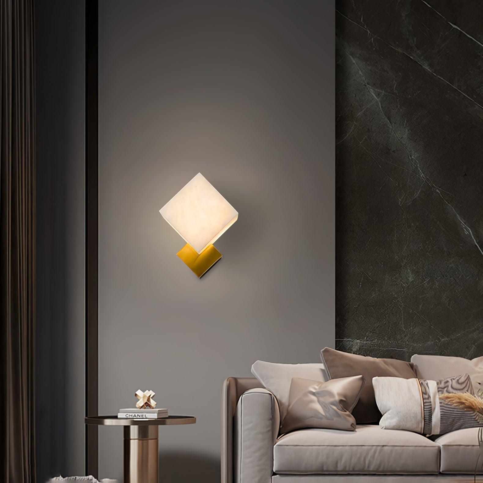 Arden Minimalist Alabaster Wall Light