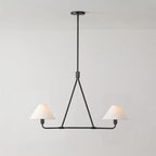 Ornuvyh Vintage Industrial Metal Fabric Chandelier