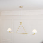 Ornuvyh Vintage Industrial Metal Fabric Chandelier