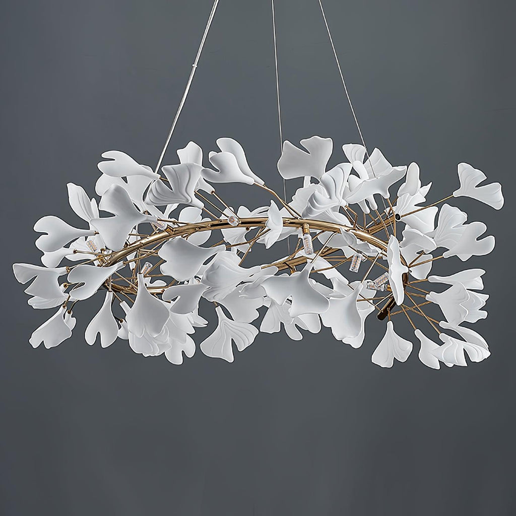Olivia Modern Golden LED Chandelier Ceramic