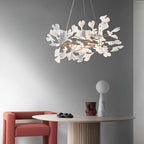 Olivia Modern Golden LED Chandelier Ceramic