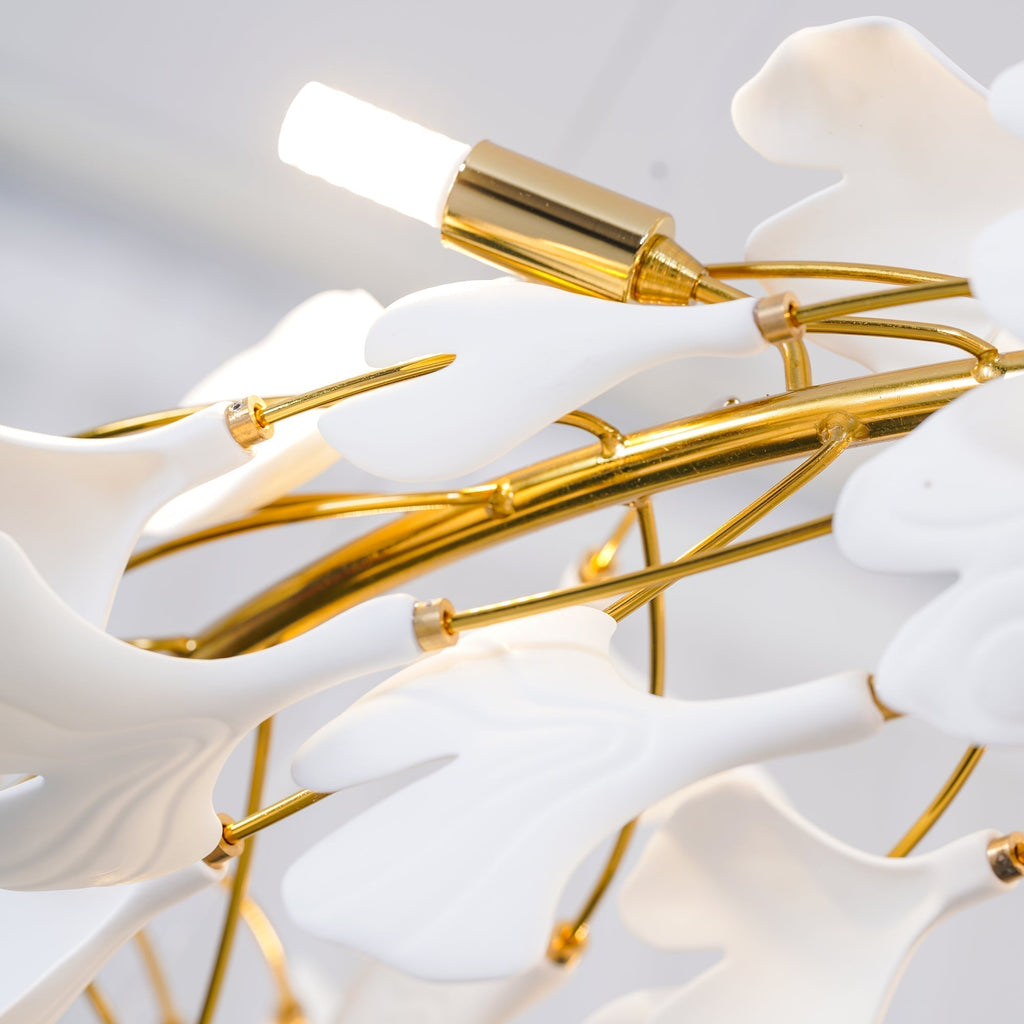 Olivia Modern Golden LED Chandelier Ceramic