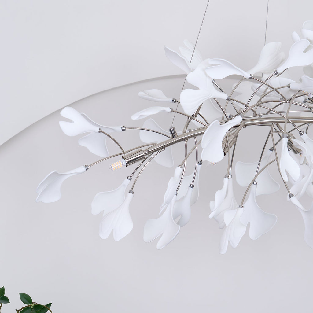 Arux Gingko Chandelier Art Deco Bent Downwards