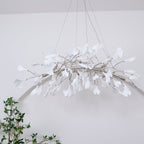 Arux Gingko Chandelier Art Deco Bent Downwards