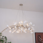 Arux Gingko Chandelier Art Deco Bent Downwards