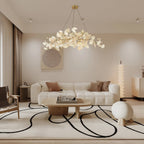 Arux Gingko Chandelier Art Deco Bent Downwards